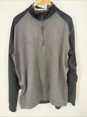 Nike Golf Black & Gray Dri-Fit Tour Performance Pullover Size XL